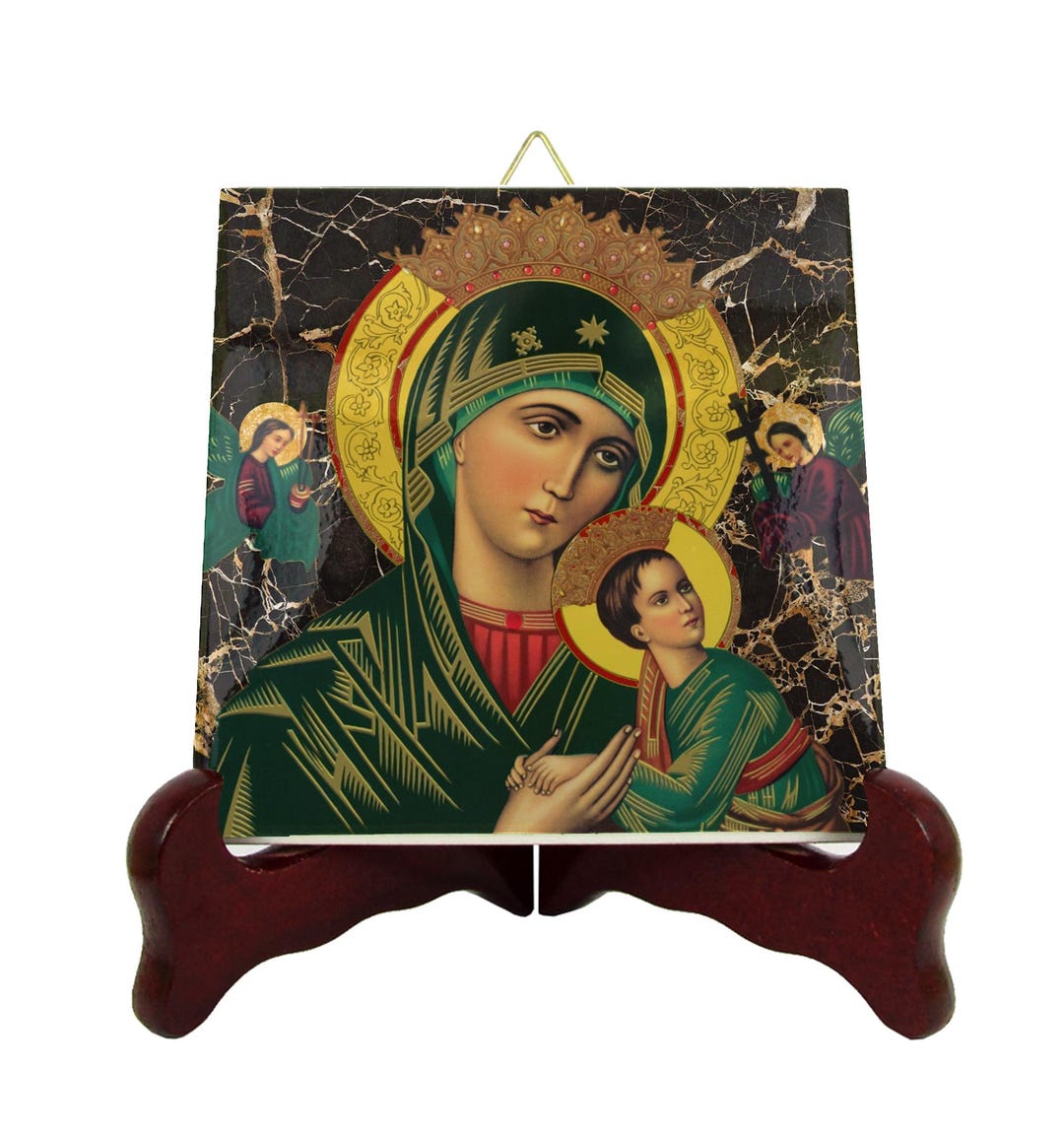Virgin of Perpetual Help – Catholic Marian Icon Art Tile - Etsy