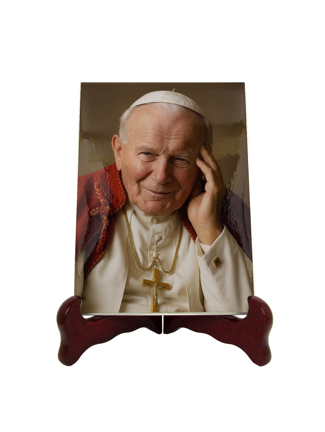 Saint John Paul II Icon: Handmade Ceramic Portrait, Catholic Gift - Etsy