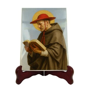 Saint Bonaventure Ceramic Icon: Catholic Home Altar Art