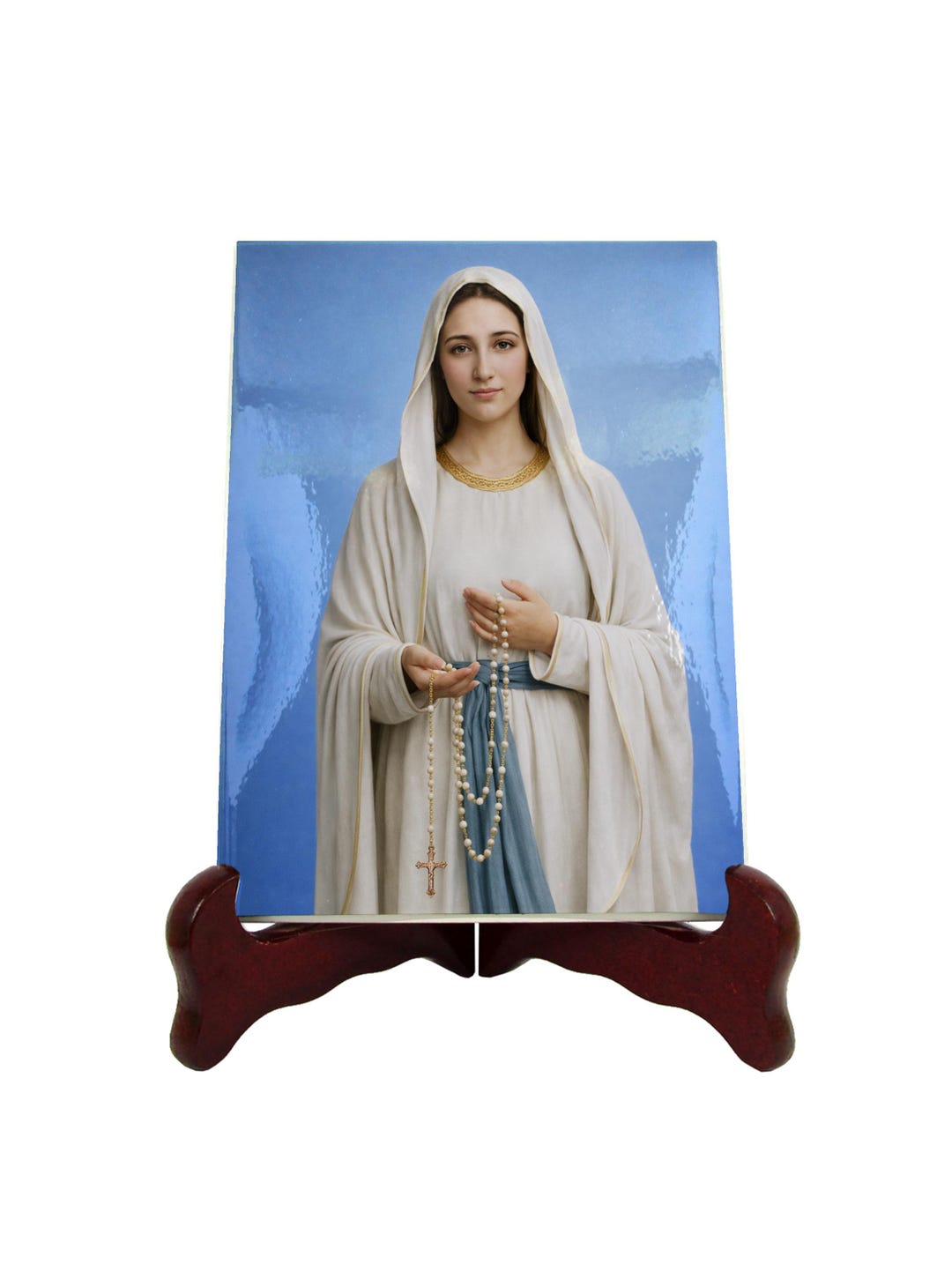 Virgin of the Rosary Ceramic Religious Icon Catholic Art Devotional - Etsy