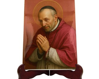 Ceramic Catholic Icon Saint Alphonsus Maria de Liguori – Devotional Art for Prayer and Spiritual Life