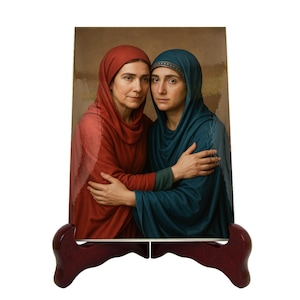 Saints Perpetua and Felicity Ceramic Religious Icon, Handmade Photorealistic Art, Perfect Religious Gift for Believers - Devotional icons