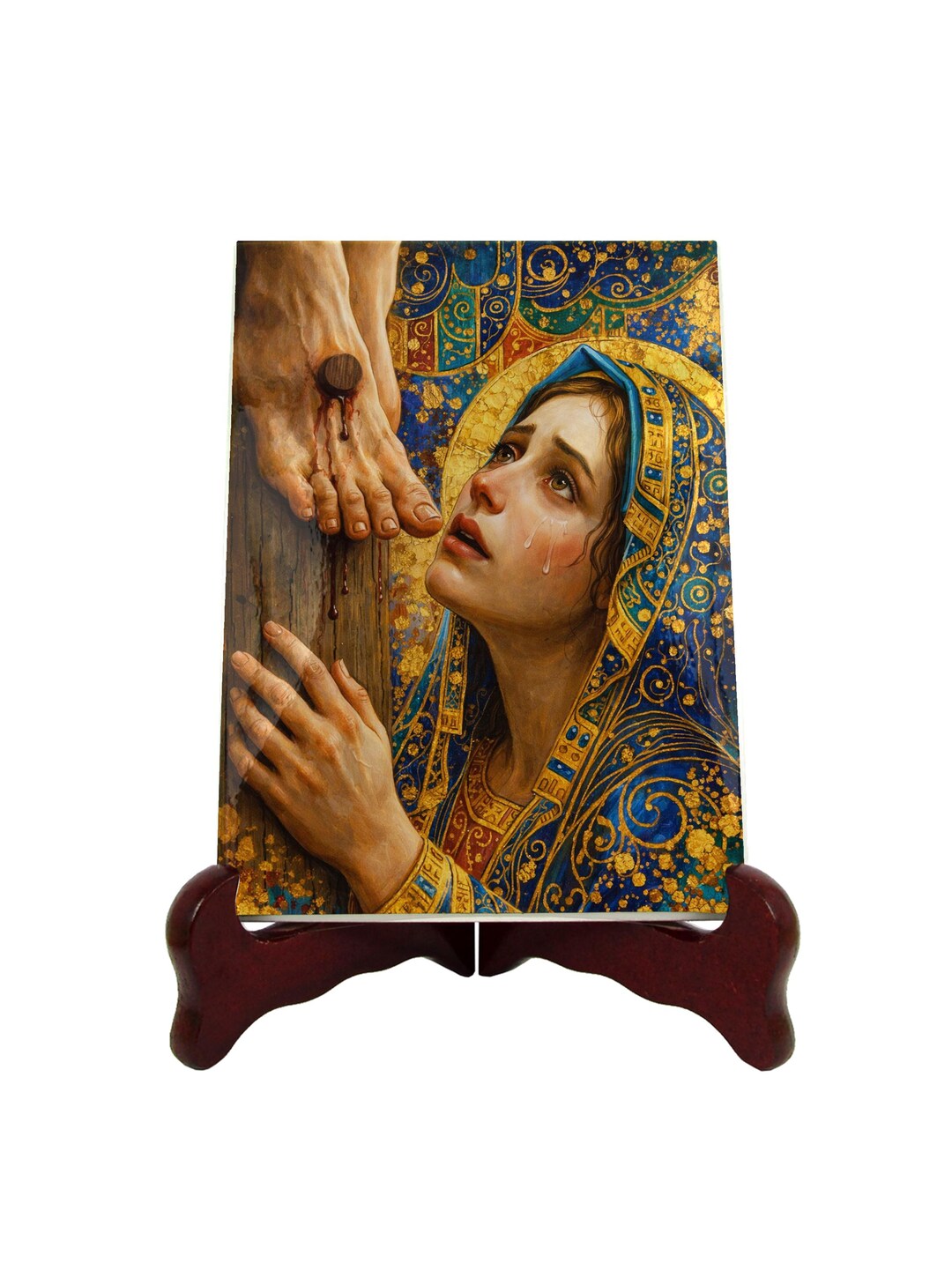 Our Lady of Sorrows Ceramic Icon Christian Art Catholic Marian Wall Art ...