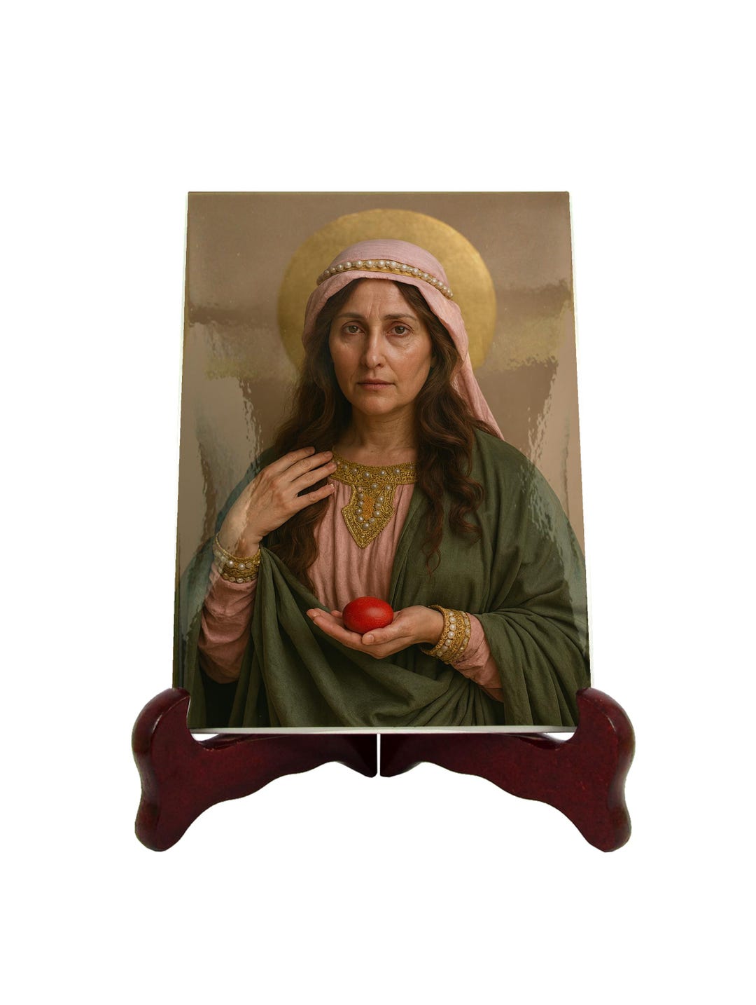 Icon of Saint Mary Magdalene – Ceramic Tile by Flos Carmeli