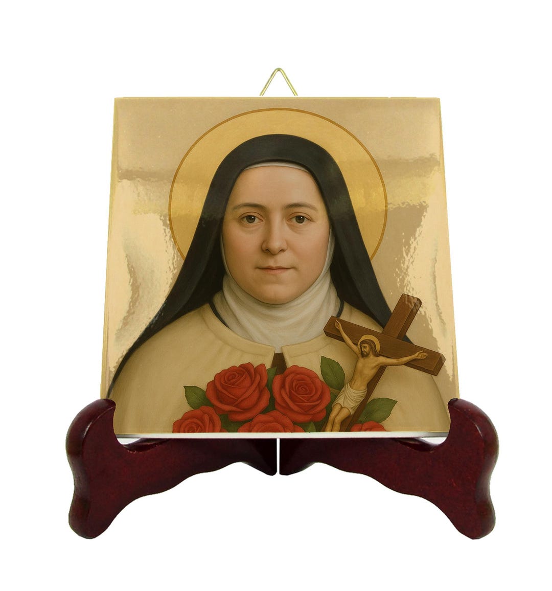 Saint Therese of Lisieux Ceramic Icon – Religious Art, Little Flower ...