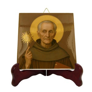Icona cattolica di San Bernardino da Siena – Ritratto di Santo Arte Sacra Francescana