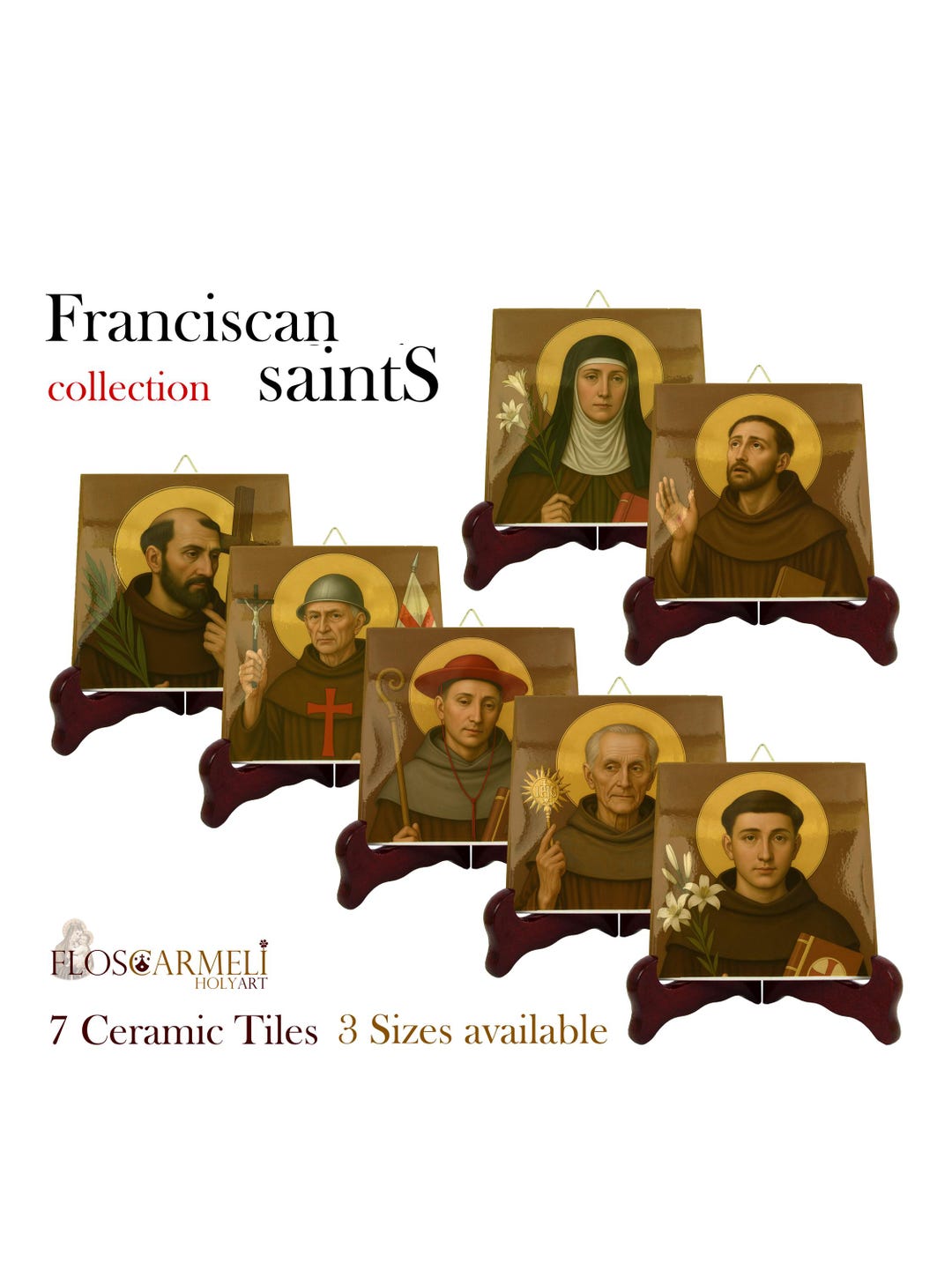 Handmade Franciscan Saints Ceramic Icon Set: Catholic Wall Art - Etsy