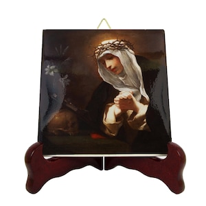 Santa Caterina da Siena – Icona in ceramica di Baldassare Franceschini
