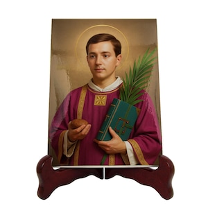 Saint Stephen Martyr Ceramic Icon: Handmade Catholic Devotional Art