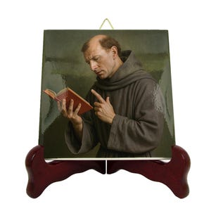 Handcrafted Saint Anthony of Padua Ceramic Icon - Catholic Devotional Art