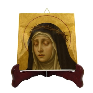 Saint Catherine – Contemporary Byzantine Dominican Art Tile