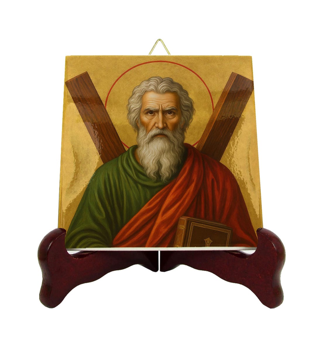 Saint Andrew Apostle Ceramic Icon – Catholic Saint Art, Patron Saint ...