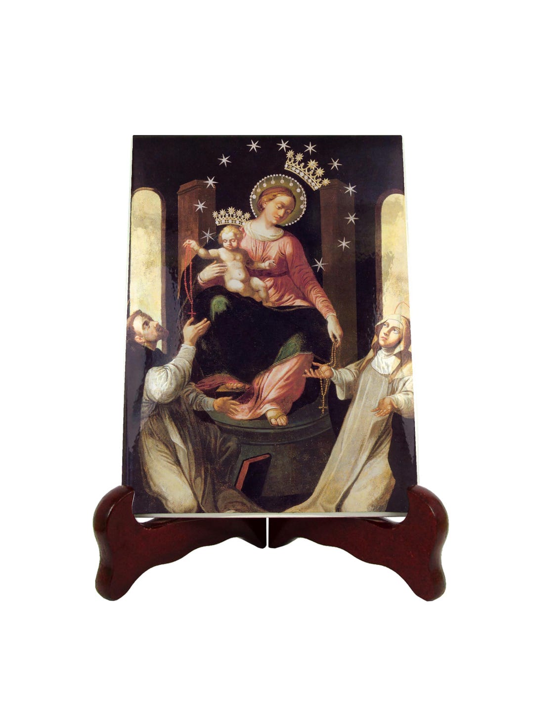 Blessed Virgin of the Rosary of Pompei Catholic Icon – Religious Plaque ...