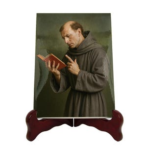 Saint Anthony of Padua Ceramic Icon: Photorealistic Religious Art