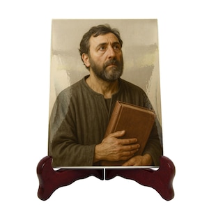 St. Mark Keramik Ikone - Evangelist Evangelium Verfasser katholische Wand Kunst Fliesen | Flos Carmeli HolyArt