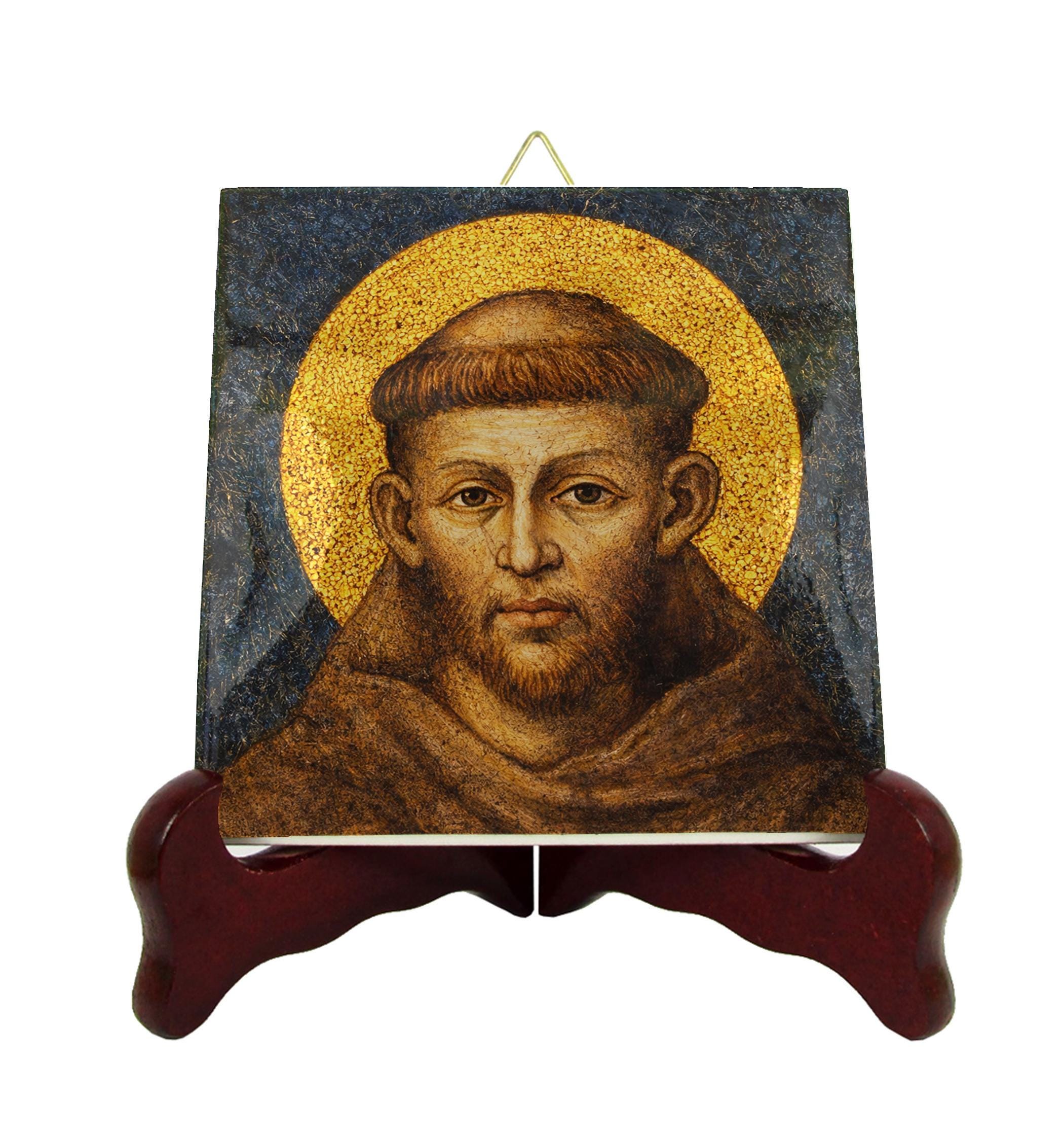 St Francis of Assisi Icon Tile – Catholic Ceramic Wall Art, Sacred ...