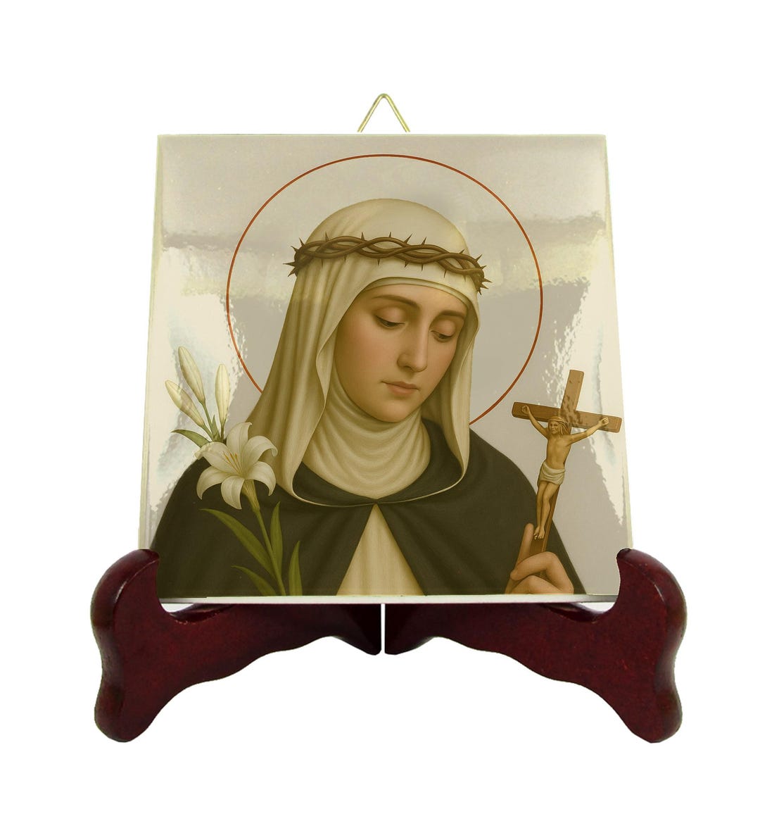 Saint Catherine of Siena Ceramic Icon – Byzantine Catholic Mystic Art ...