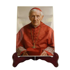 Saint John Henry Newman Religious Ceramic Icon, Realistic Handmade Decor for Prayer Space or Spiritual Gift Idea