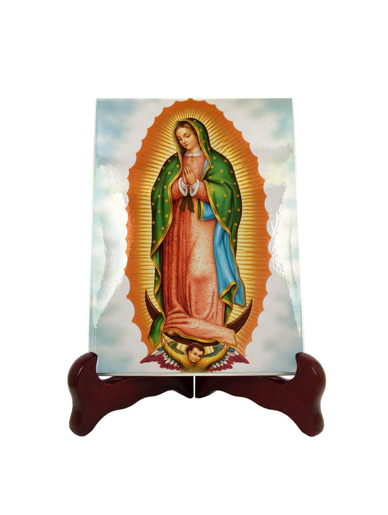 Our Lady of Guadalupe Ceramic Icon – Catholic Marian Art, Virgin Mary ...