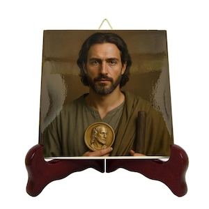 Saint Jude Thaddeus Icon: Handcrafted Ceramic Religious Art