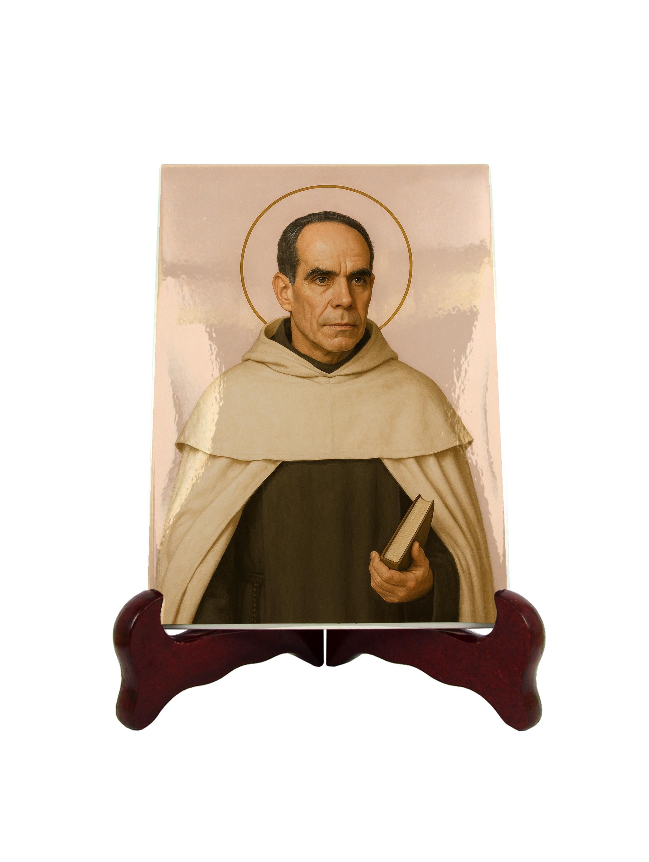 Handmade Ceramic Icon: Blessed Francisco Palau, Catholic Home Altar Decor
