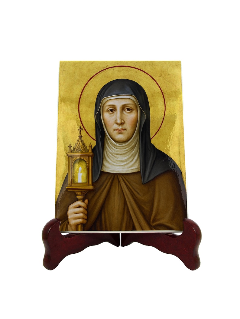Saint Clare of Assisi Ceramic Icon Catholic Devotional Art Franciscan ...