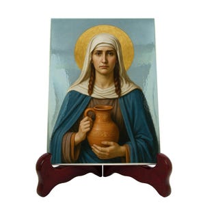 Saint Photini Ceramic Icon: Samaritan Woman, Christian Art