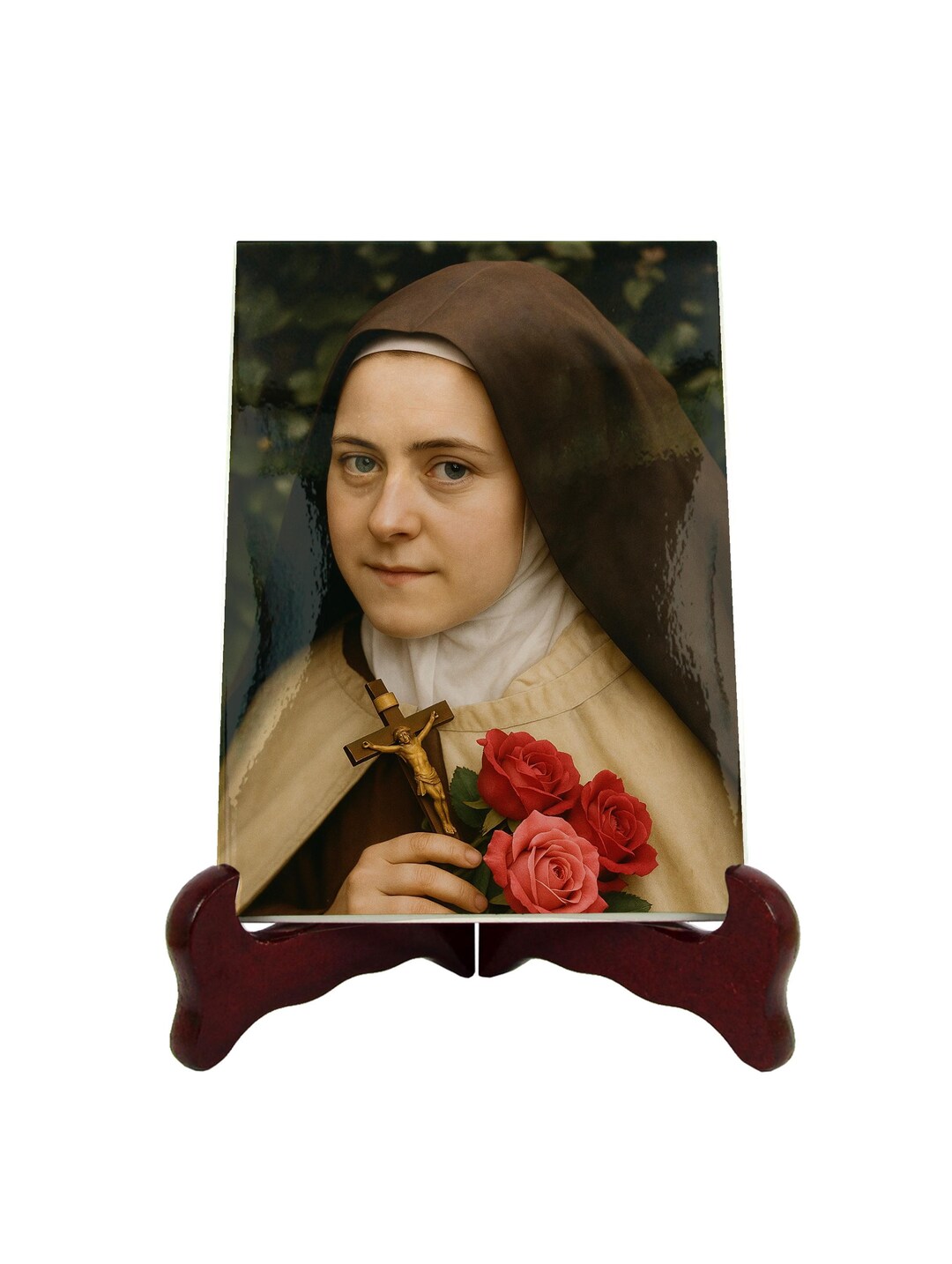 Saint Therese of Lisieux Ceramic Icon – Religious Icon, Catholic Plaque ...