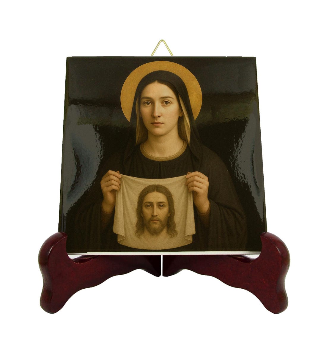 Saint Veronica Ceramic Icon Catholic Wall Art Religious Wall Plaque ...