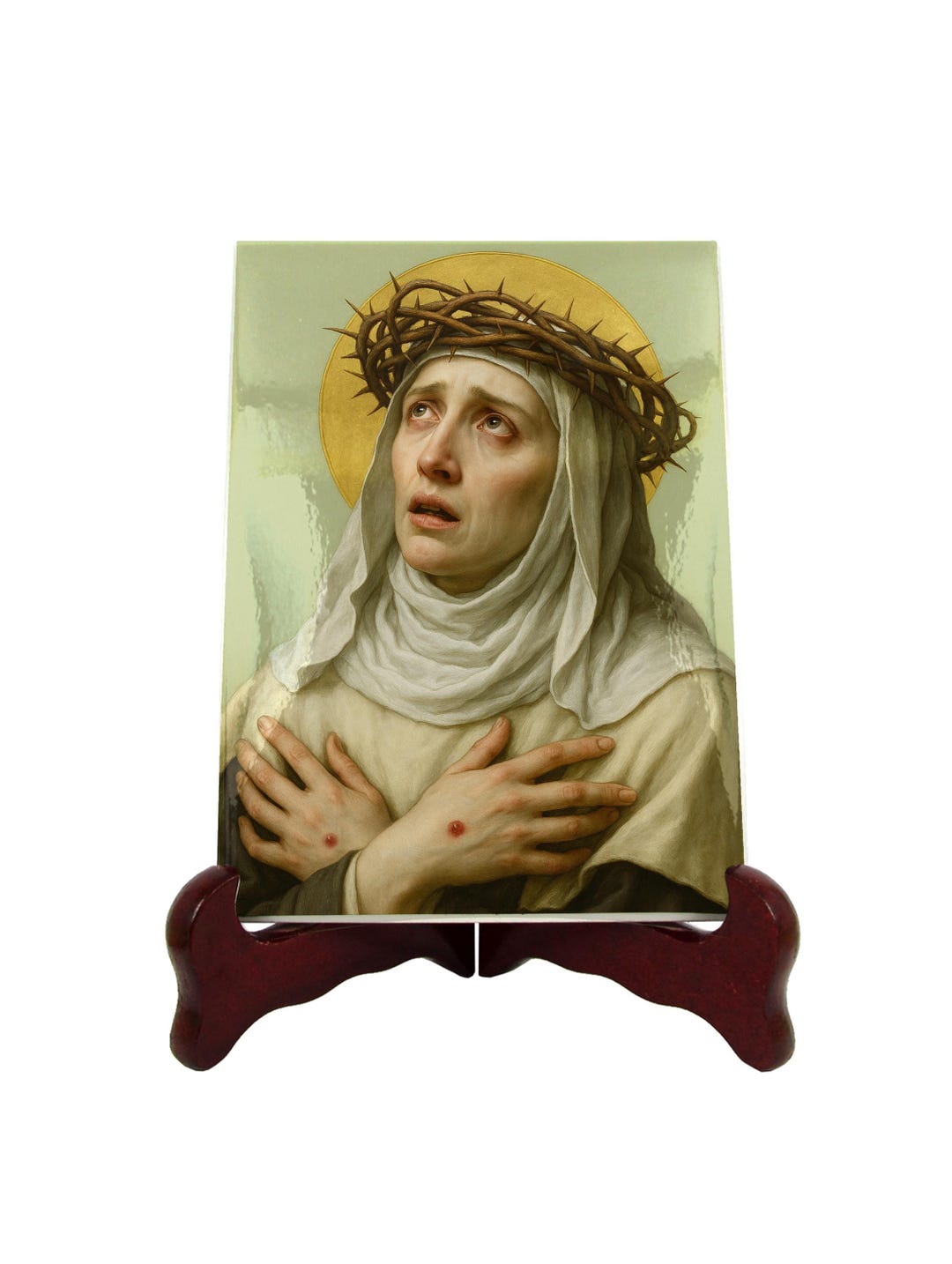 Saint Catherine of Siena Ceramic Icon – Catholic Mystic Saint Art ...