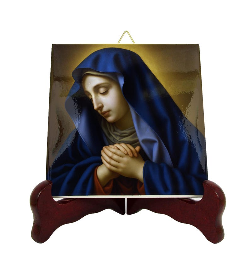 Our Lady of Sorrows Ceramic Icon – Catholic Marian Devotional Art ...