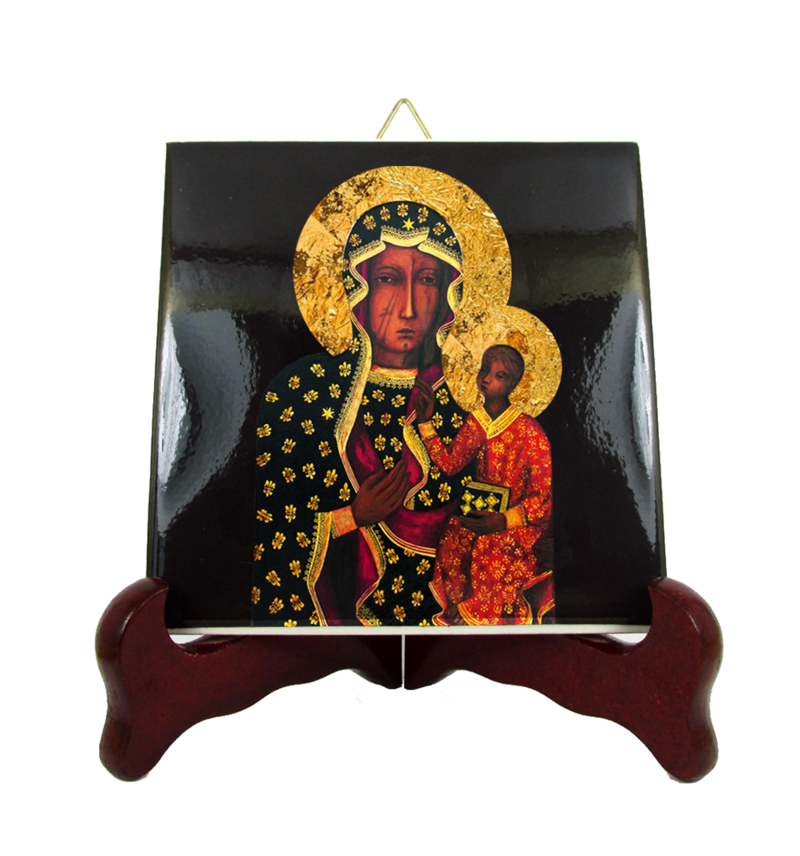 Our Lady of Czestochowa Catholic Ceramic Icon – Religious Icon Wall Art ...