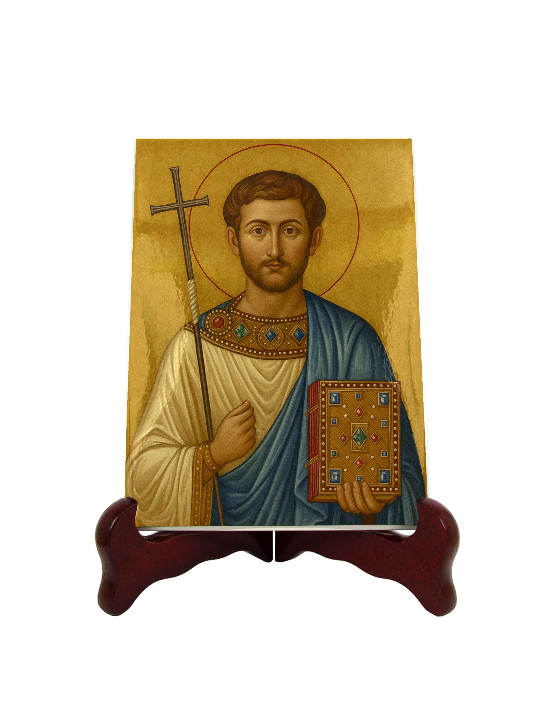 聖ラウレンティウスの陶製イコン キリスト教美術、ローマの助祭、初期