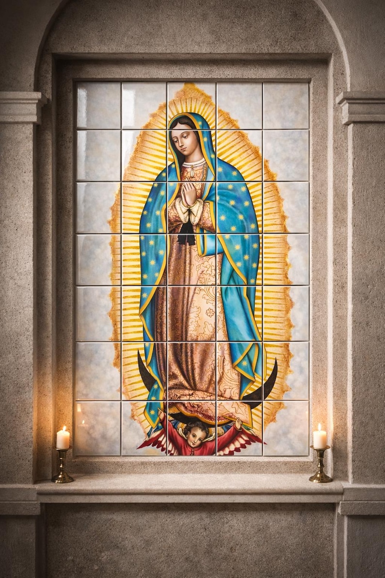 Holy Family Tile Mural – Catholic Art Contemporary Religious Wall Art ...