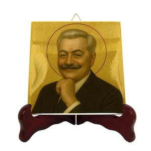 Heiliger Giuseppe Moscati Keramik Ikone Katholische Devotionalie Kunst Heiliger Doktor Christ Geschenk Heilige Wanddekoration