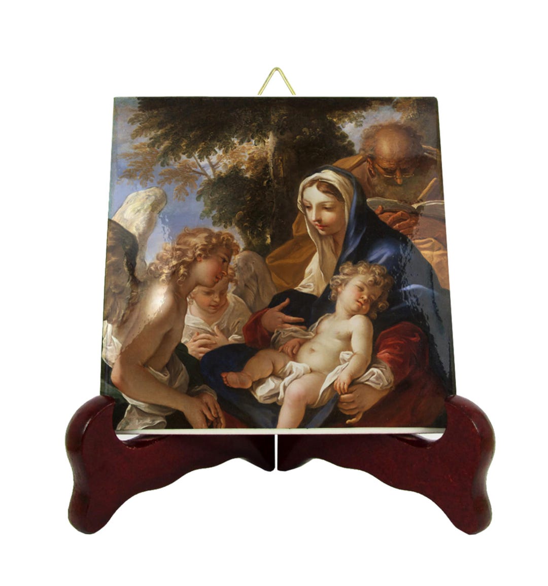 The Holy Family Ceramic Icon – Catholic Family Wall Art After ...