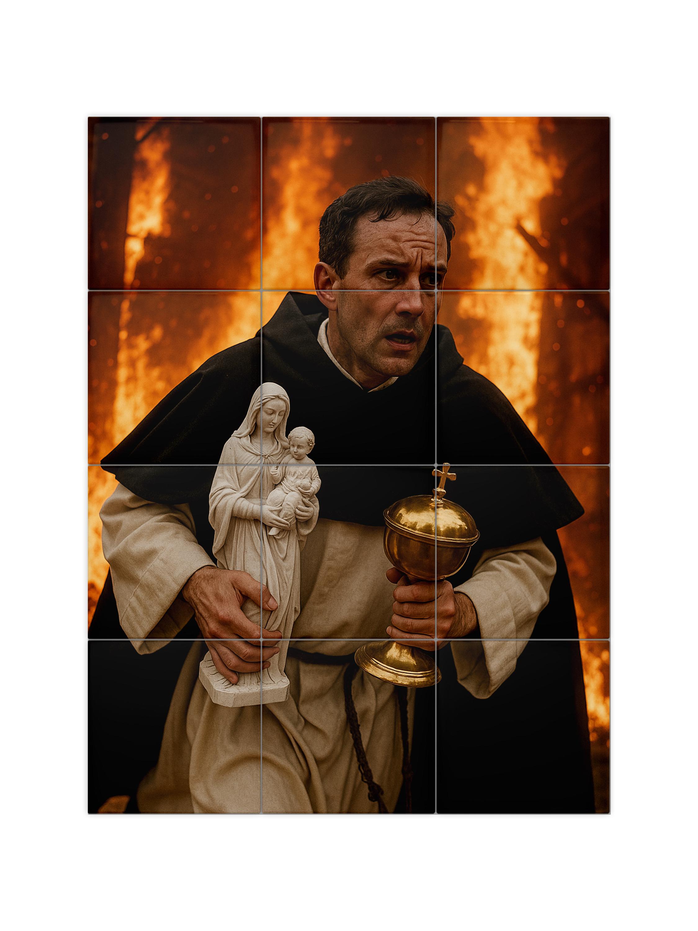 Saint Hyacinth of Poland Tile Mural: Handmade Catholic Wall Art - Etsy