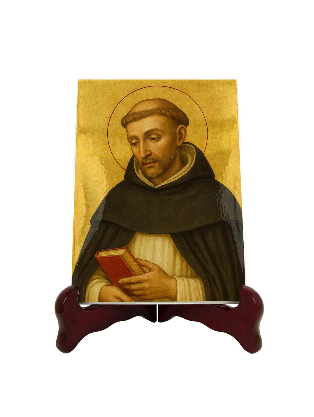 Saint Dominic Ceramic Icon – Catholic Dominican Saint, Rosary Devotion ...