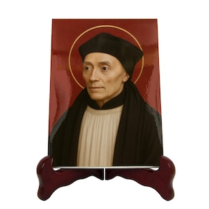 Idée cadeau catholique, Saint John Fisher, icône en céramique, parfaite pour l&#39;autel de la maison ou un cadeau pour une occasion religieuse spéciale, art religieux