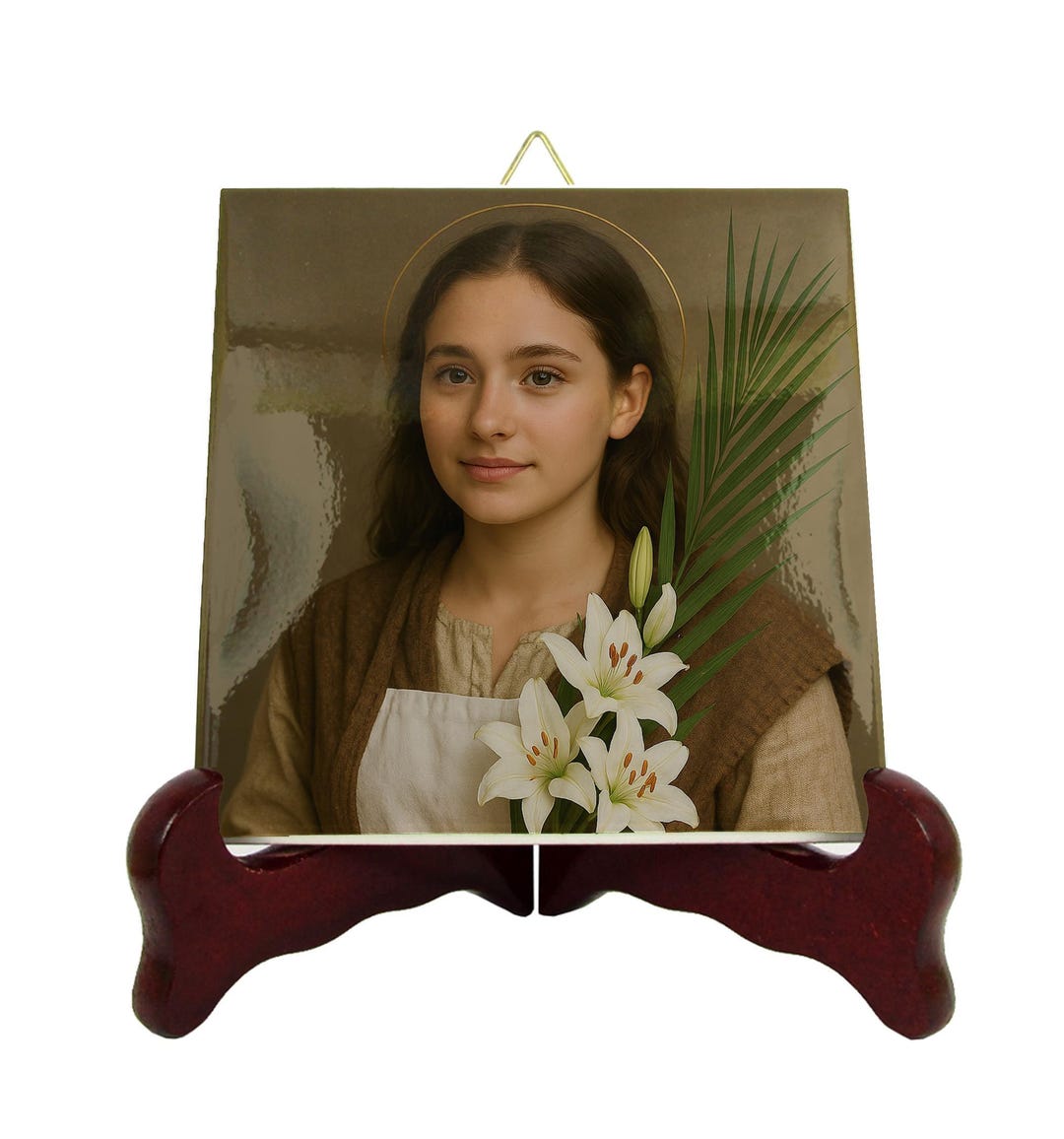 Saint Maria Goretti Ceramic Icon Catholic Wall Art Religious Plaque ...