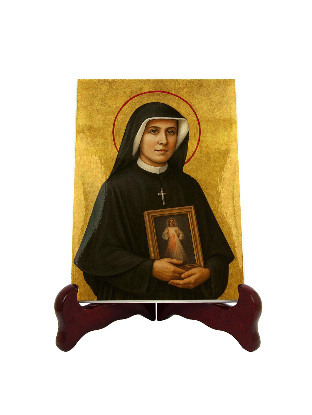 Saint Faustina Kowalska Catholic Icon – Religious Gift Idea, Divine ...