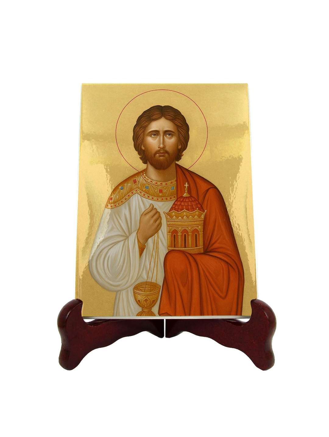 Saint Benjamin the Deacon Ceramic Icon – Byzantine Martyr Religious Art ...