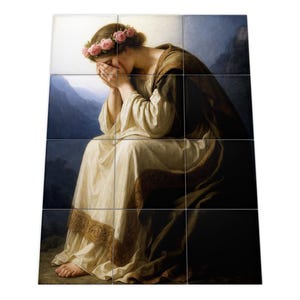 Our Lady of La Salette Tile Mural: Handmade Catholic Religious Art