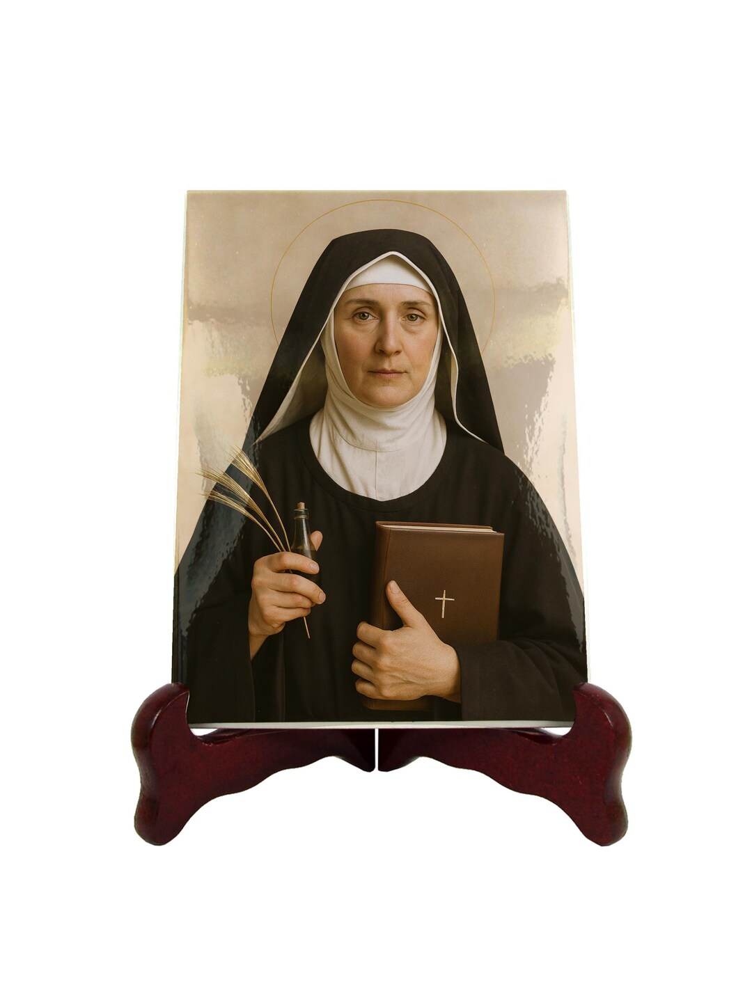 Saint Hildegard of Bingen – Catholic Ceramic Icon of Mystic, Composer ...
