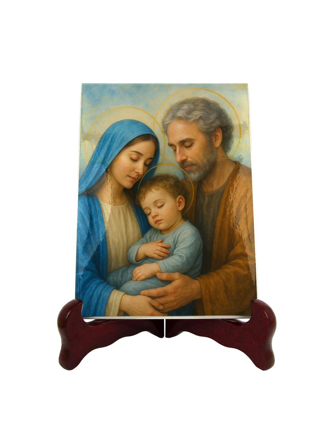Handmade Ceramic Holy Family Icon Tile: Catholic Home Altar Art - Etsy