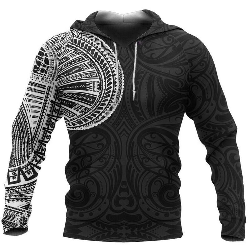 Samoa Tribal Hoodie Maori Tattoo Roman Reigns Pullover Hoodie, Hooded