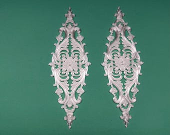 Perl white plastic blanks for decoration  for diy (2pc)