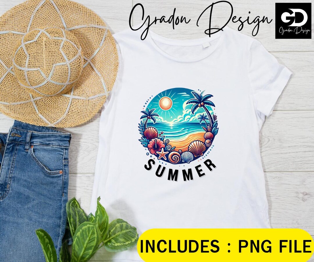 Summer Shirt PNG | Beach Sublimation Design | Tropical Vacation Clipart ...