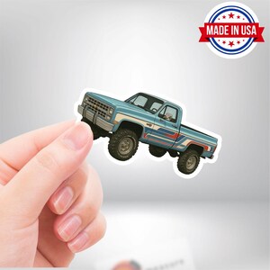 Chevy Square Body Red White & Blue Truck Vinyl Sticker - Waterproof, UV Resistant, Durable
