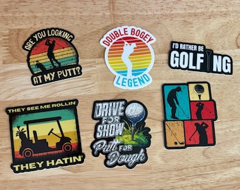 Funny Golf Sticker Pack – Waterproof Vinyl Decals, Golf Humor